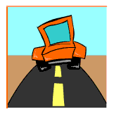 Car speeding in the highway